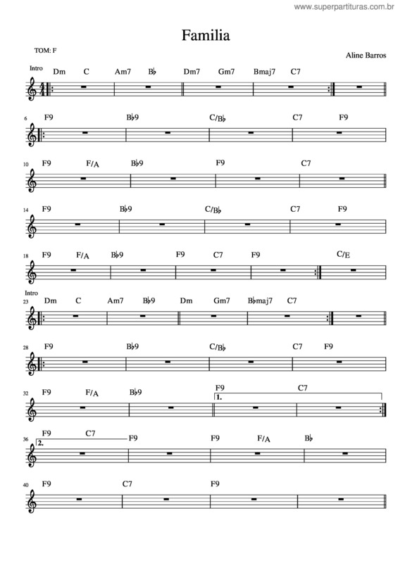 Partitura da música Familia v.7