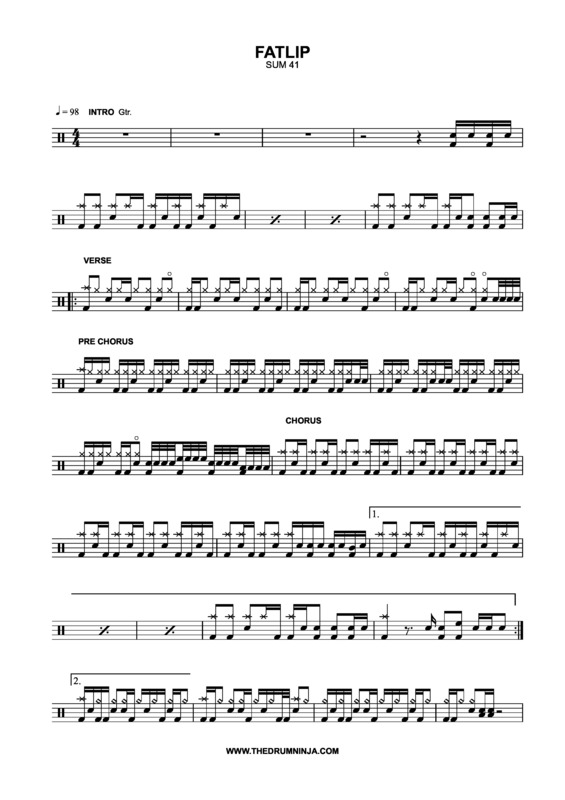 Partitura da música Fat Lip