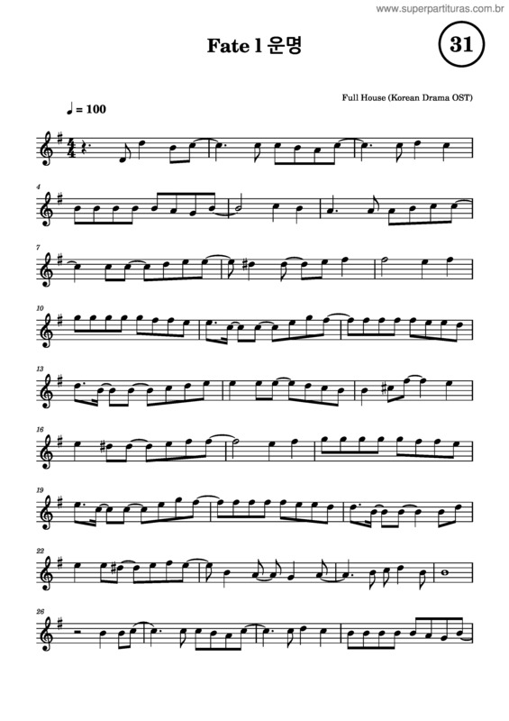 Partitura da música Fate v.3