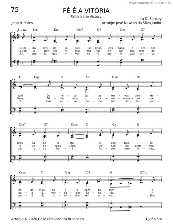 Partitura da música Fé É A Vitória v.5