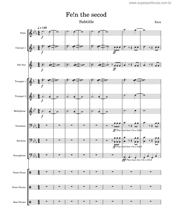 Partitura da música Fe!N v.12