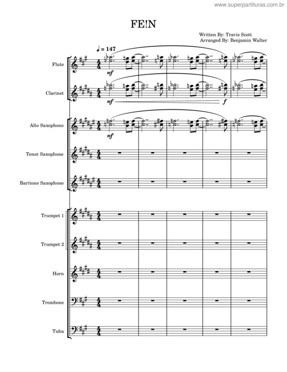 Partitura da música Fe!N v.22