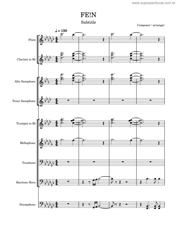 Partitura da música Fe!N v.6