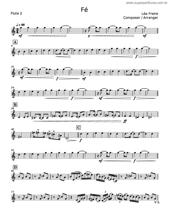 Partitura da música Fé v.7