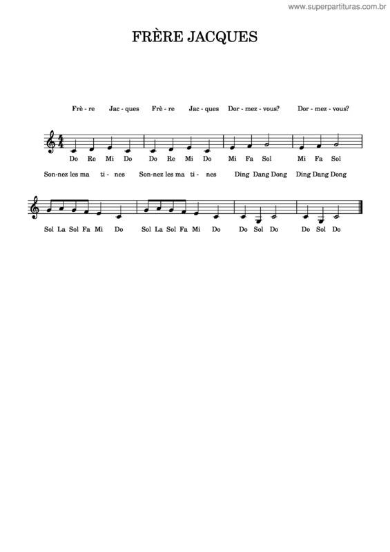 Partitura da música Fe v.8