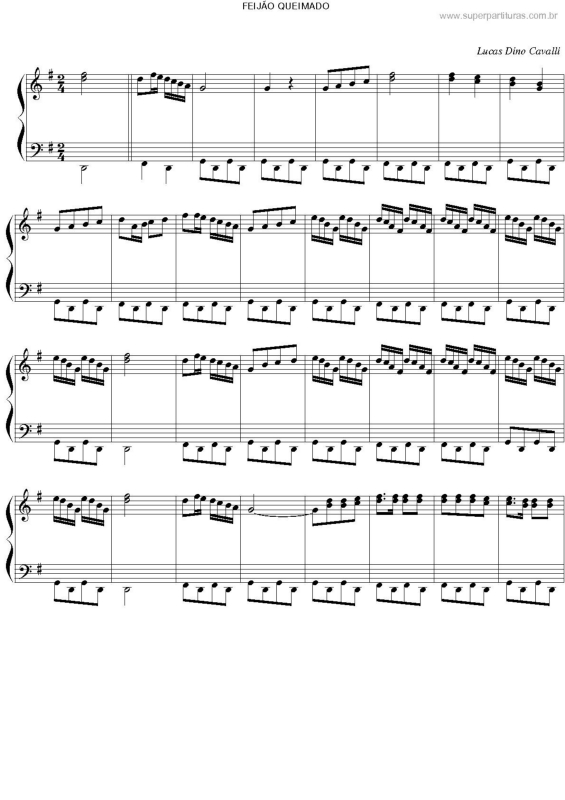 Partitura da música Feijão Queimado