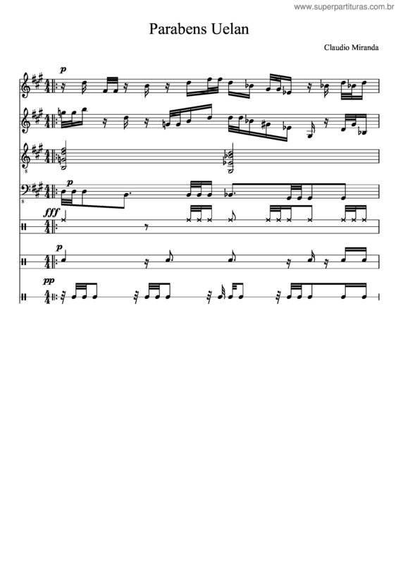 Partitura da música Feliz Tudo Meu Amor