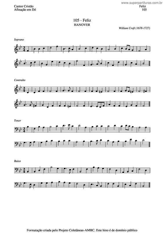 Partitura da música Feliz v.3