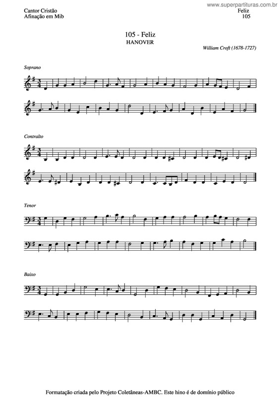 Partitura da música Feliz v.5