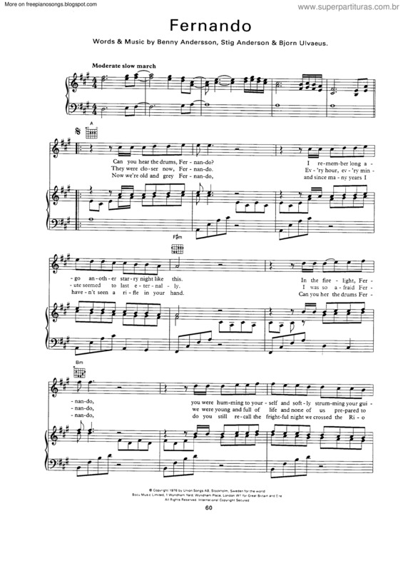 Partitura da música Fernando v.7