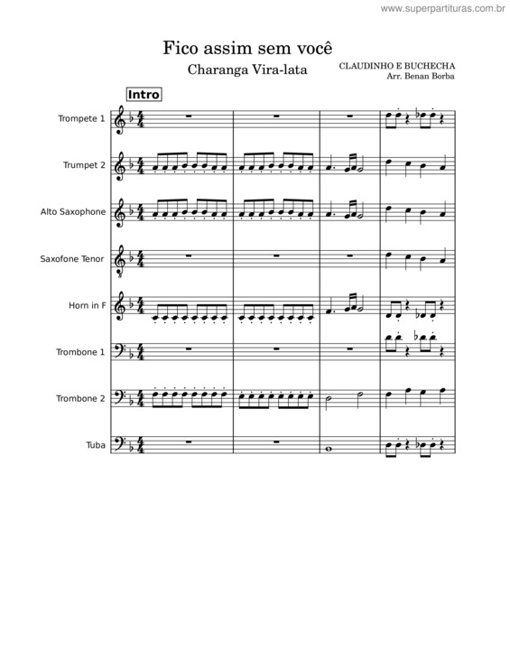 Partitura da música Fico Assim Sem Você v.25