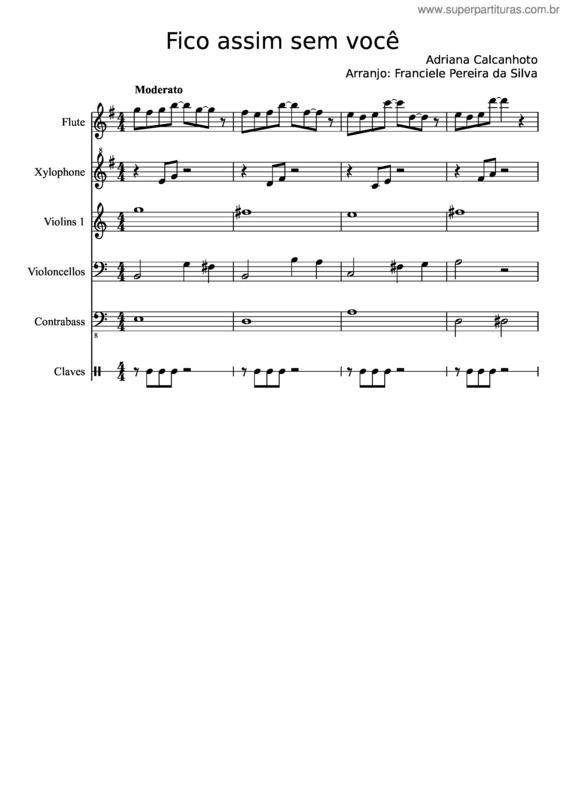 Partitura da música Fico Assim Sem Você v.27