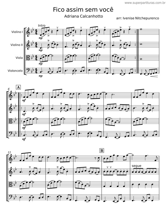 Partitura da música Fico Assim Sem Você v.29