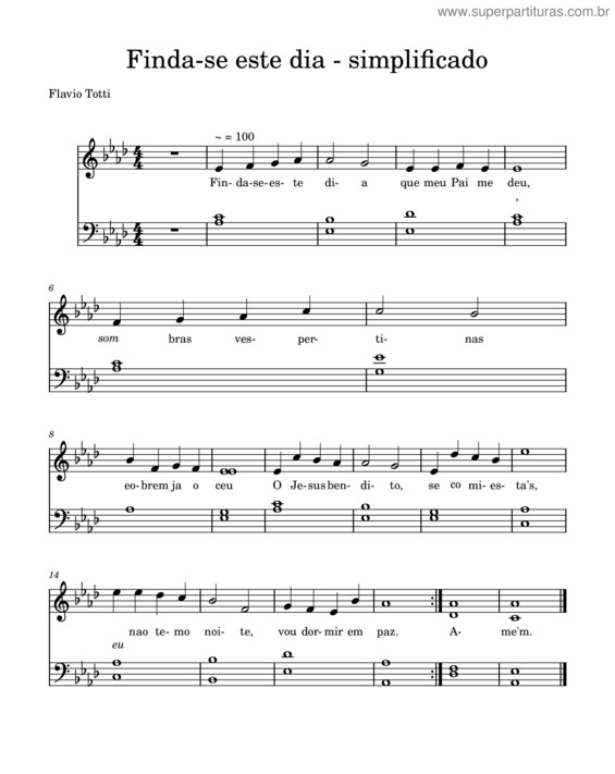 Partitura da música Finda-Se Este Dia v.4