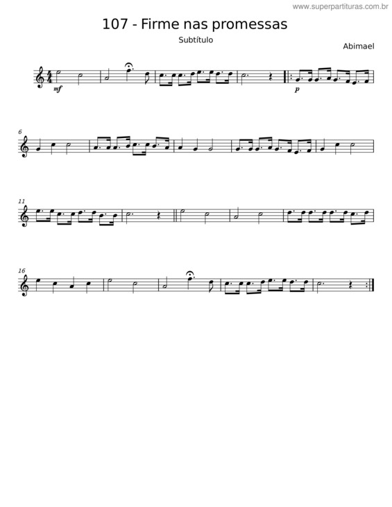 Partitura da música Firme Nas Promessas v.19