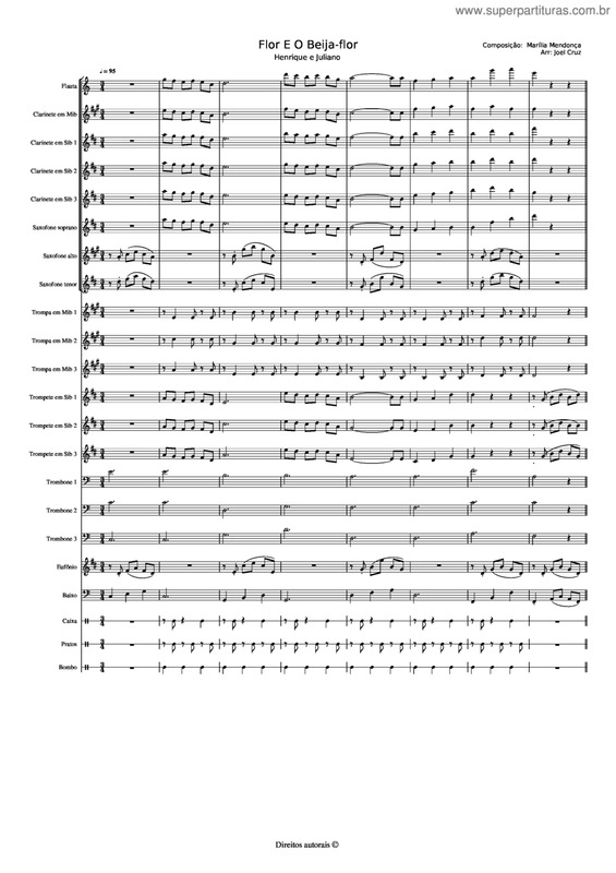 Partitura da música Flor E O Beija-Flor v.6