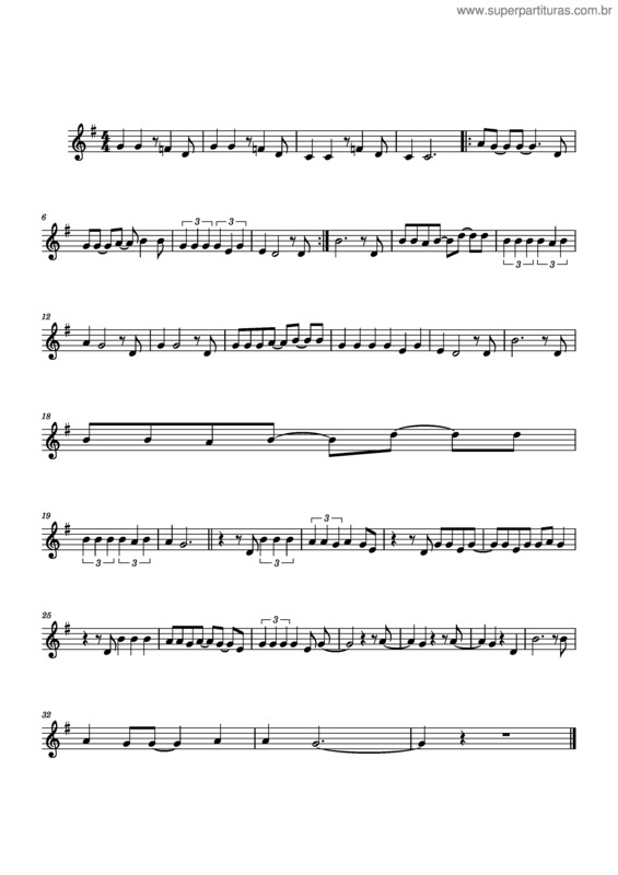 Partitura da música Flores v.4