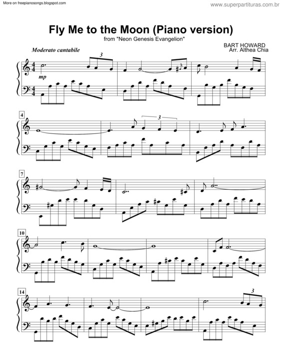 Partitura da música Fly Me To The Moon v.19