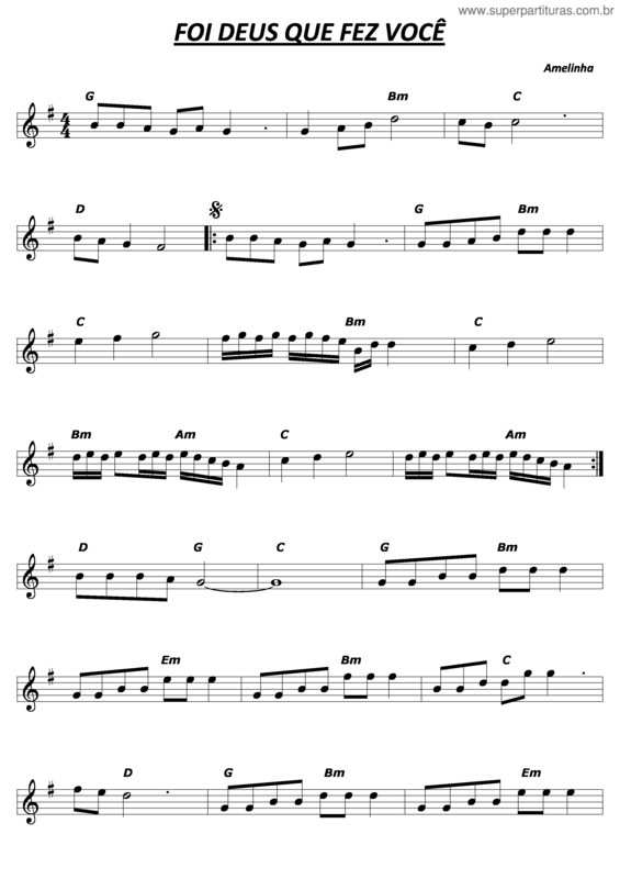 Partitura da música Foi Deus Que Fez Você v.3