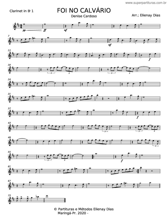 Partitura da música Foi No Calvário v.3