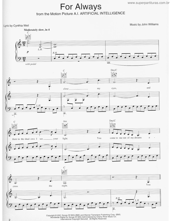 Partitura da música For Always