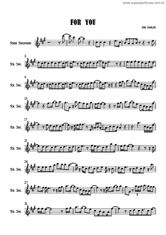 Partitura da música For You v.4