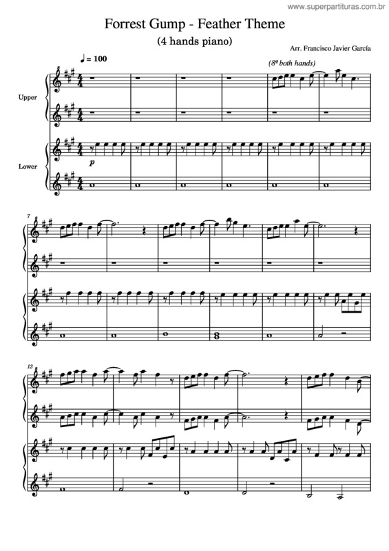 Partitura da música Forrest Gump v.2