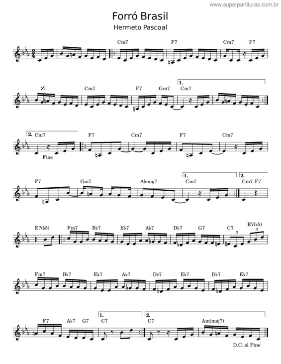 Partitura da música Forró Brasil v.5