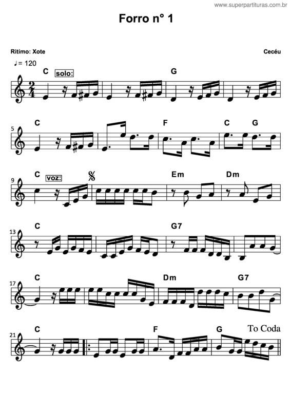 Partitura da música Forro N. 1 v.3