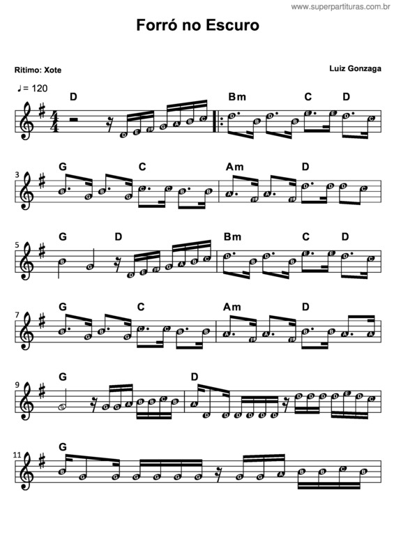 Partitura da música Forró No Escuro v.4