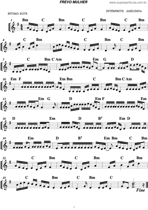 Partitura da música Frevo Mulher v.7