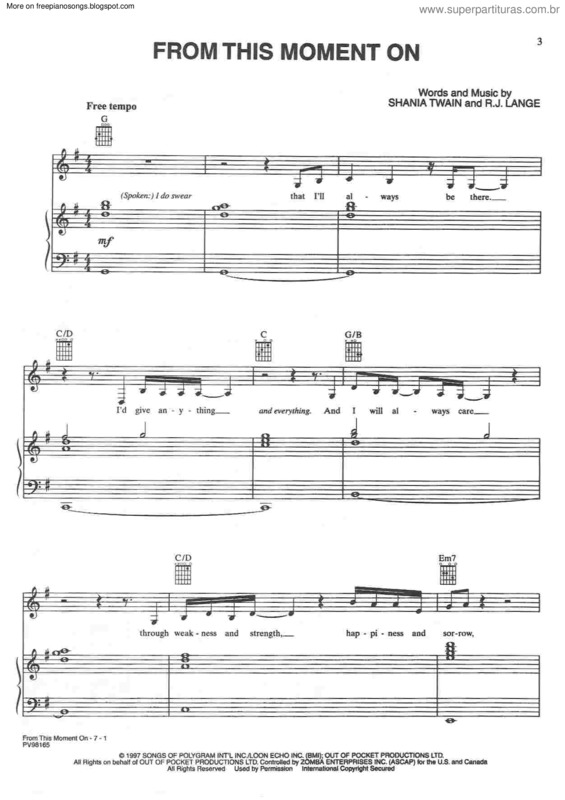 Partitura da música From This Moment On v.4