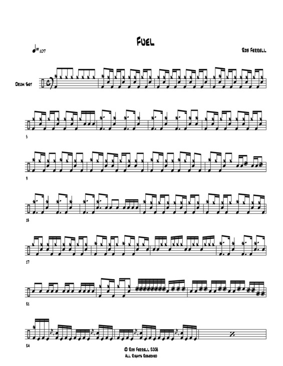 Partitura da música Fuel