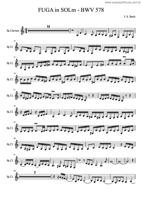 Partitura da música Fuga In Solm