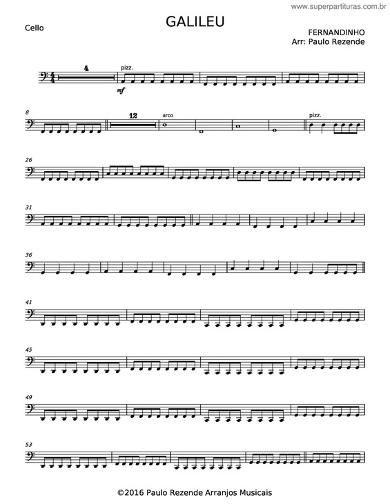 Partitura da música Galileu v.21