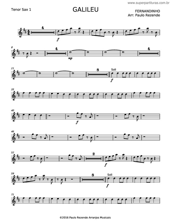 Partitura da música Galileu v.22