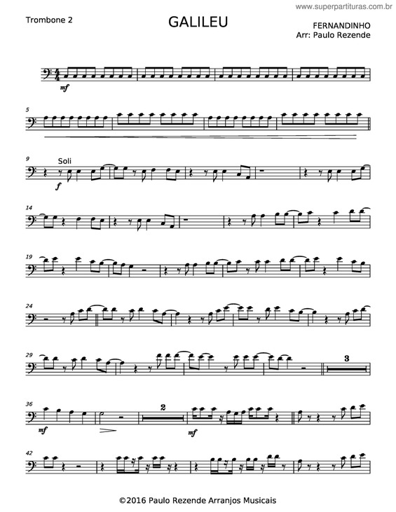 Partitura da música Galileu v.5