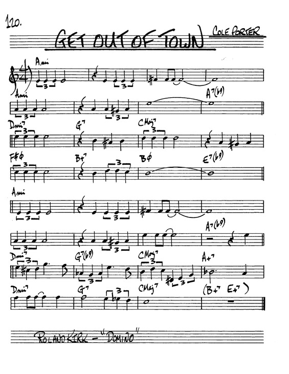 Partitura da música Get It Out of Town