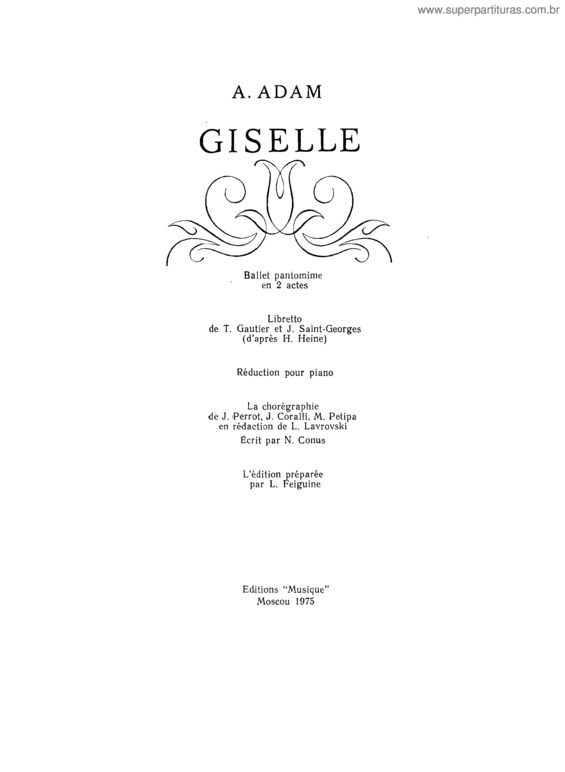 Super Partituras - Valsa De Giselle (Adolphe Adam), com cifra