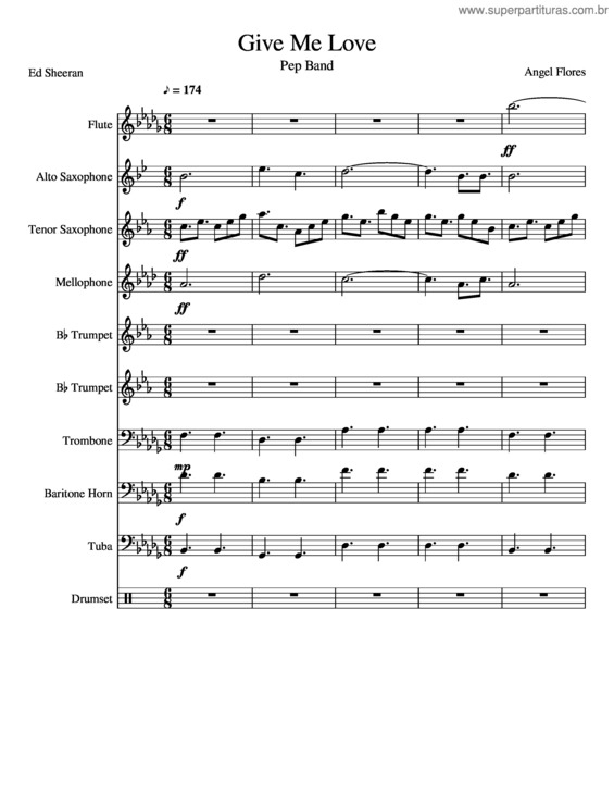 Partitura da música Give Me Love v.4