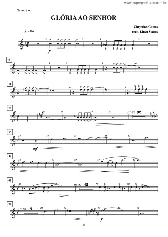 Partitura da música Glória De Deus v.2