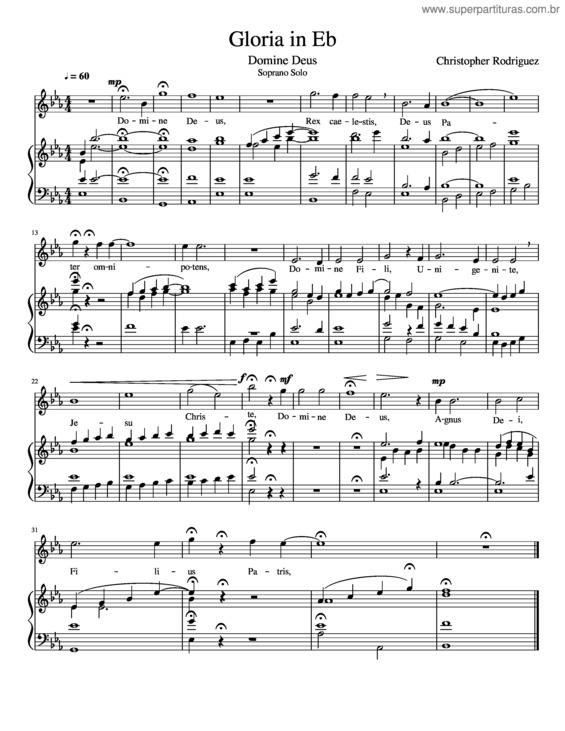 Partitura da música Gloria In Eb: 4 Domine Deus