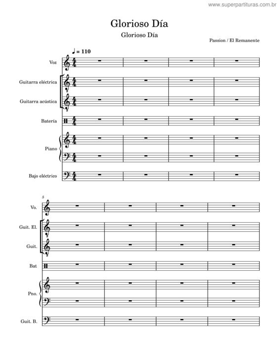 Partitura da música Glorioso Día v.2