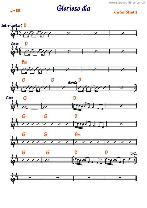 Partitura da música Glorioso Día