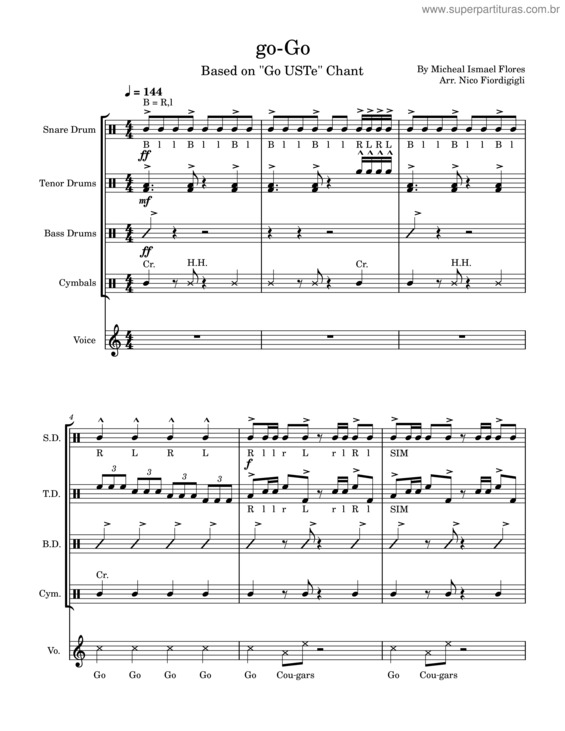 Partitura da música Go Uste Go-Go