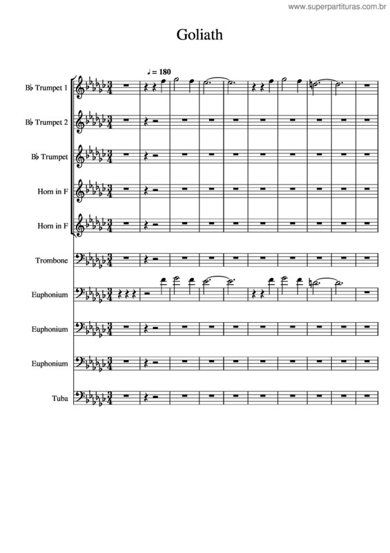 Partitura da música Goliath