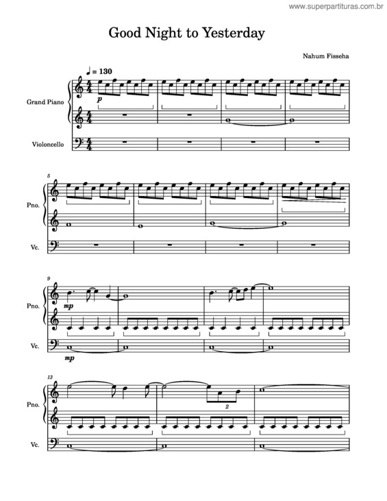 Partitura da música Good Night To Yesterday