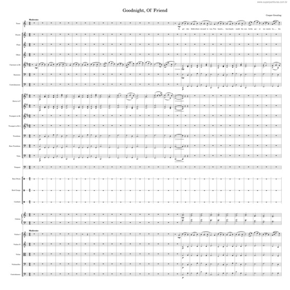 Partitura da música Goodnight, Ol` Friend v.2