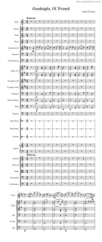 Partitura da música Goodnight, Ol` Friend