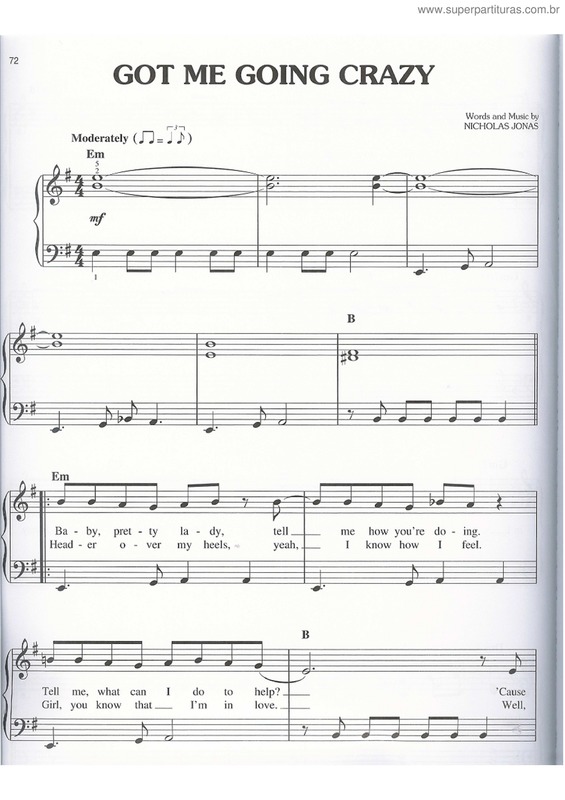 Partitura da música Got me going crazy